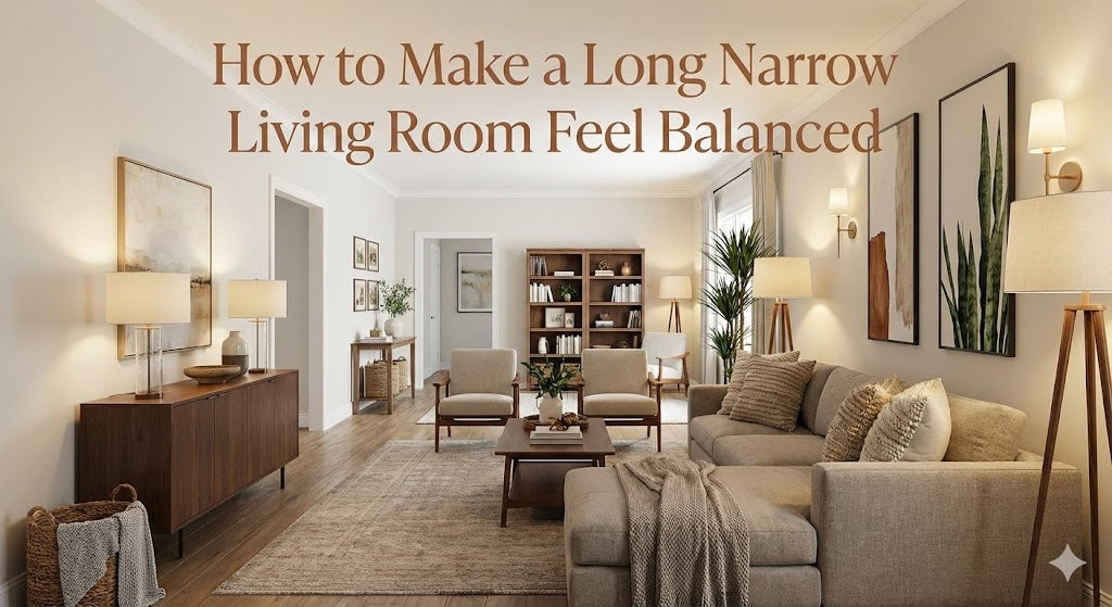 How to Make a Long Narrow Living Room Feel Balanced