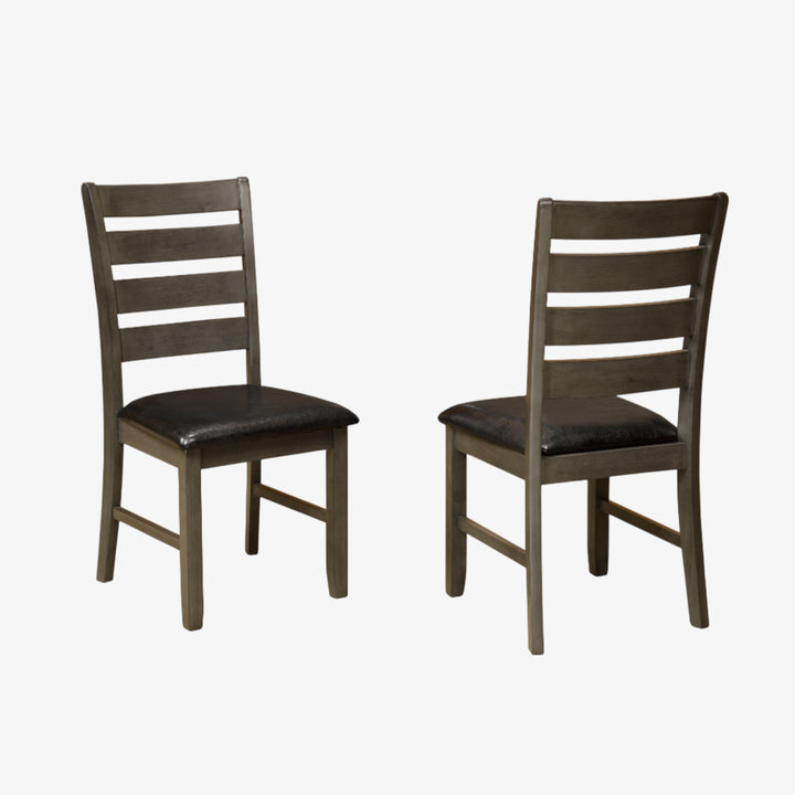 Haze Wooden Dining Chair (Set of 2) - Charcoal | Mid-Century Modern, Durable & Comfortable