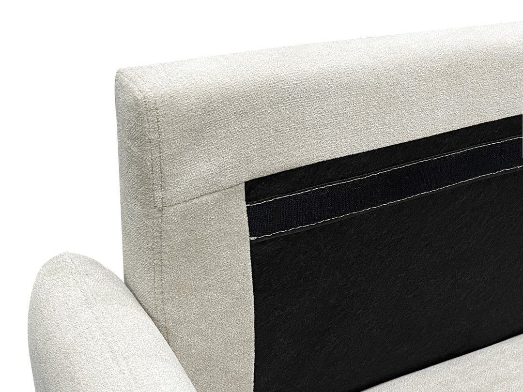 Banton 3-Seater Stationary Sofa In Fabric Upholstery - Beige