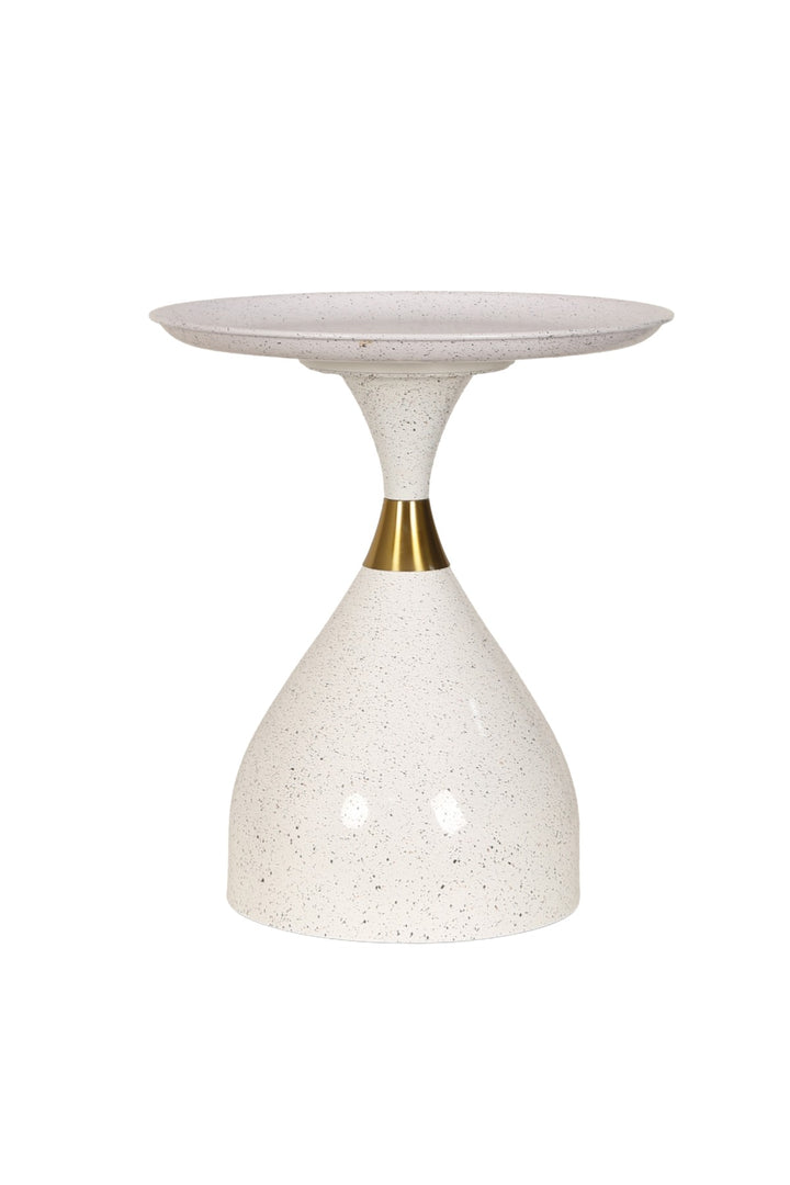 Apolo Stylish Sim Profile Accent Table In White Finish