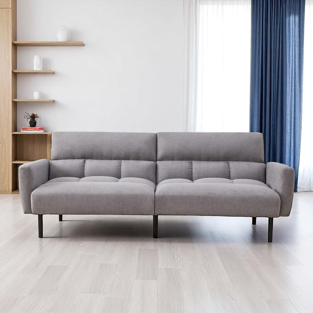 Oceanic Fabric Upholstered Sectional Sofa Bed - Grey | Sleek, Comfortable & Long-Lasting
