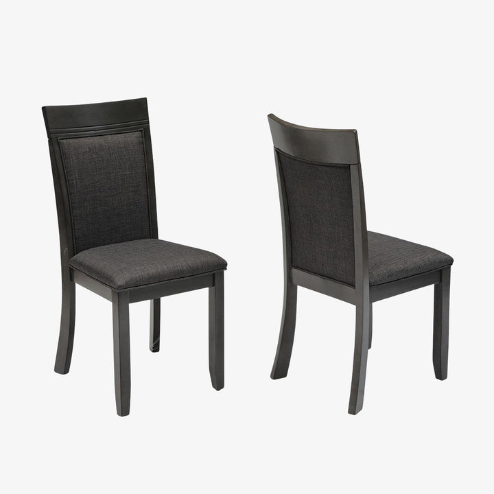 Terra Wooden Dining Table Set For 4 With Fabric Upholstered Chairs - Grey | Mid-Century Modern, Durable & Comfortable