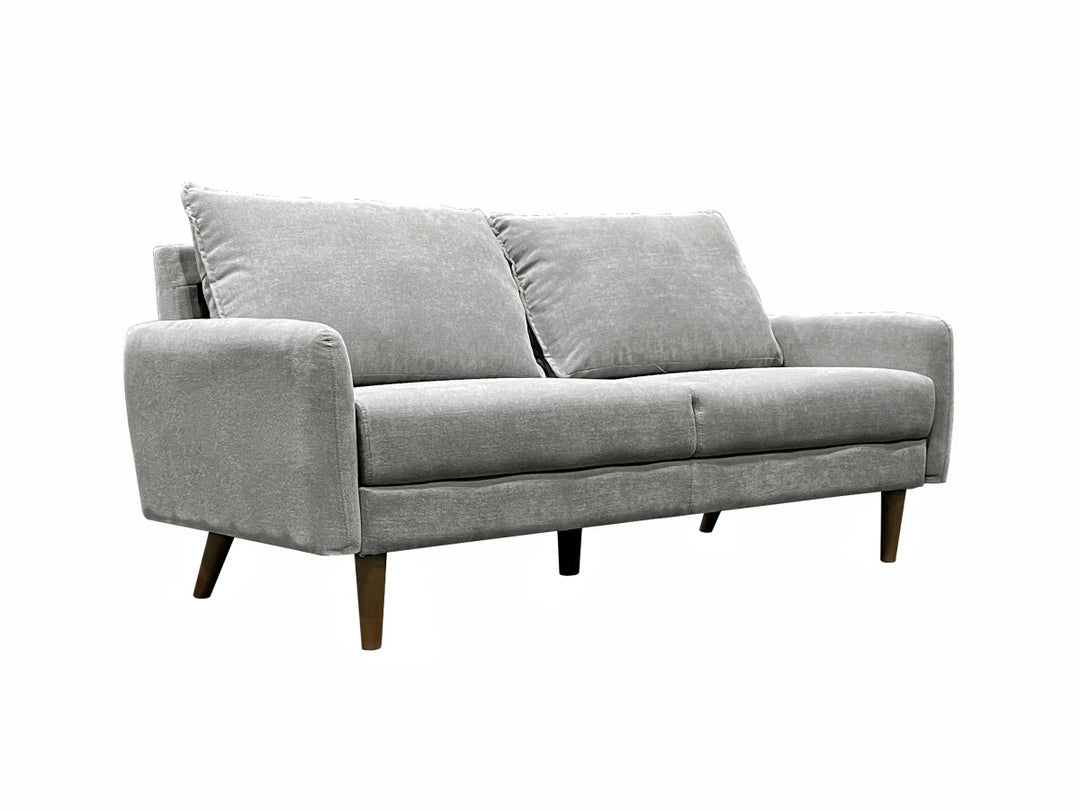 Banton 3-Seater Stationary Sofa In Fabric Upholstery - Dark Grey