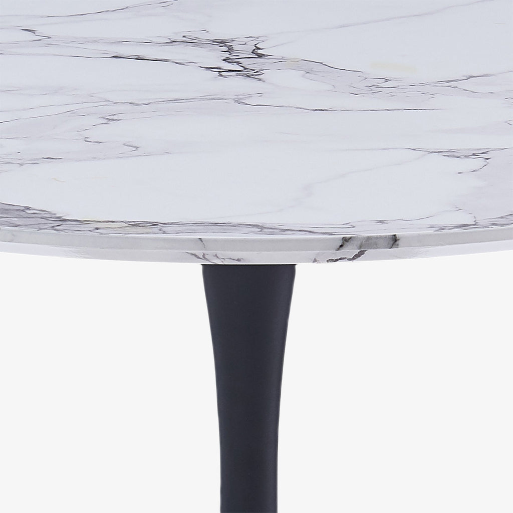 Velora Dining Table - Faux Marble/ Black | Stylish, Modern & Built to Last