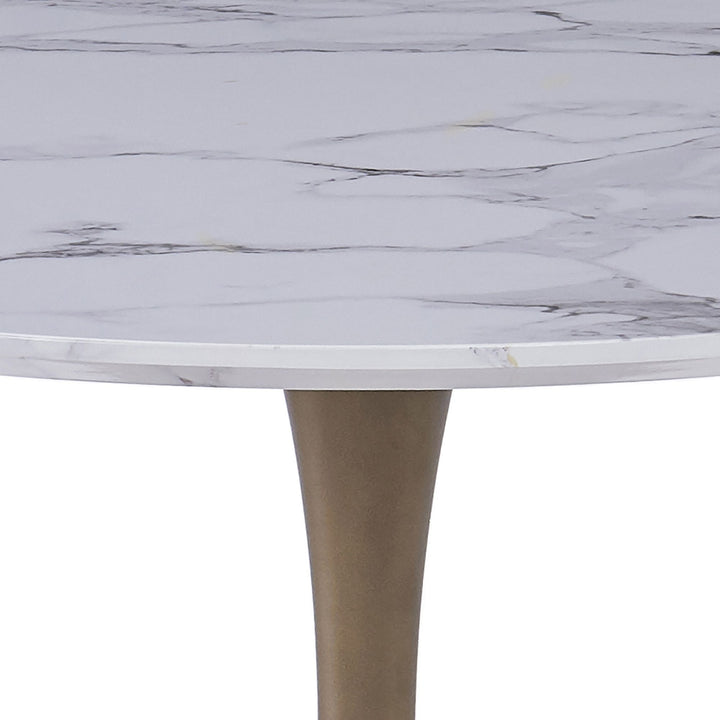 Velora Dining Table - Faux Marble/ Aged Gold | Stylish, Modern & Built to Last