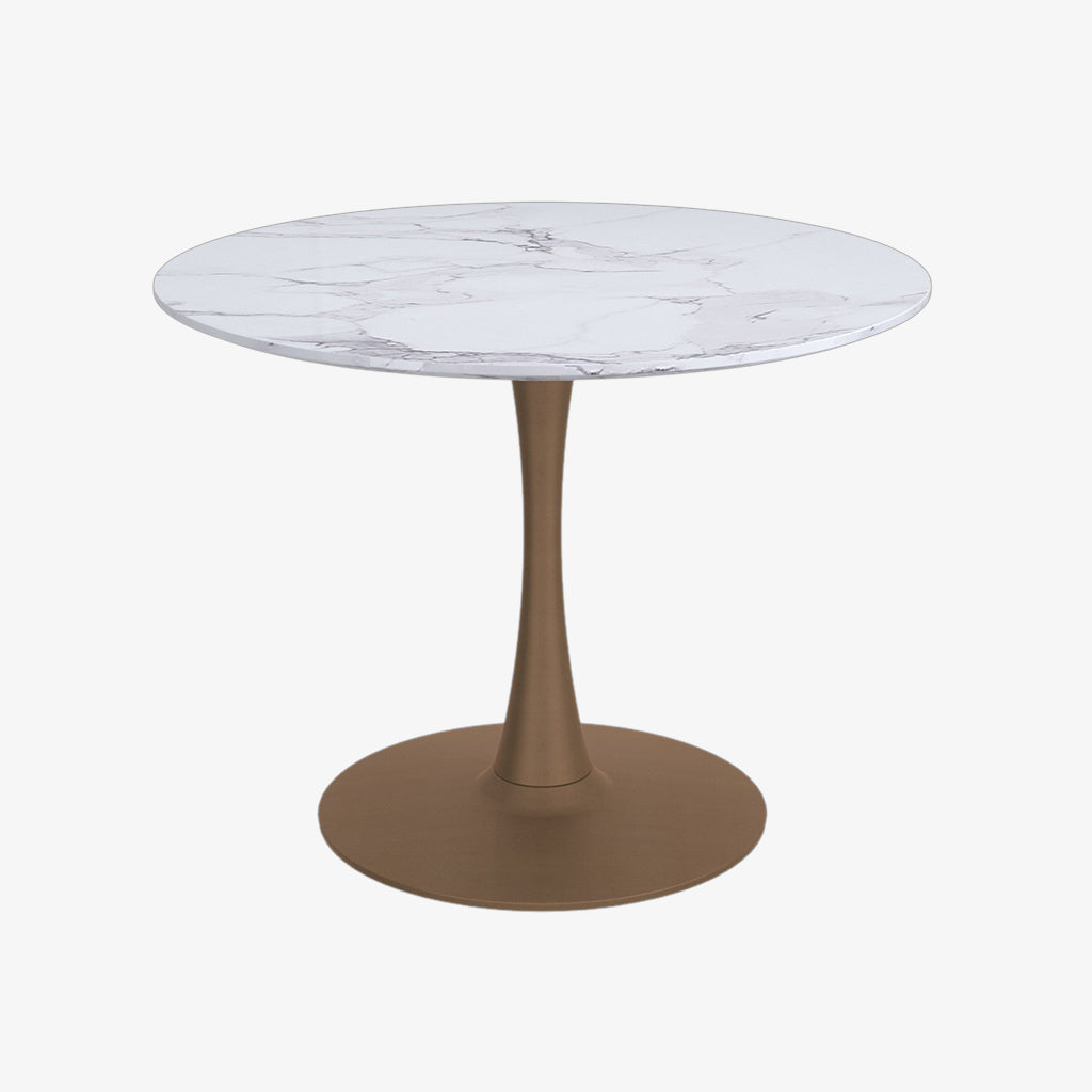 Velora Dining Table - Faux Marble/ Aged Gold | Stylish, Modern & Built to Last