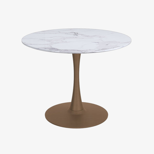 Velora Dining Table - Faux Marble/ Aged Gold | Stylish, Modern & Built to Last