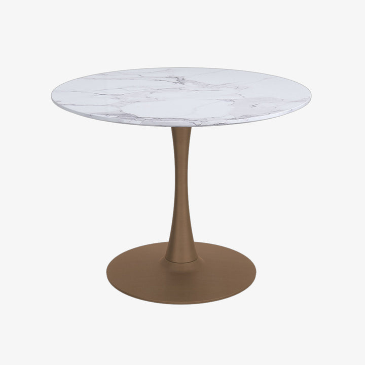 Velora Dining Table - Faux Marble/ Aged Gold | Stylish, Modern & Built to Last