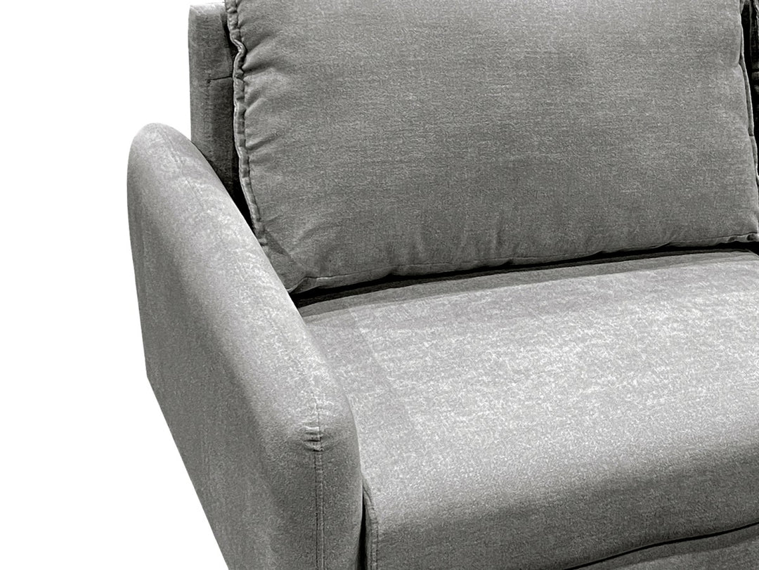 Banton 3-Seater Stationary Sofa In Fabric Upholstery - Dark Grey