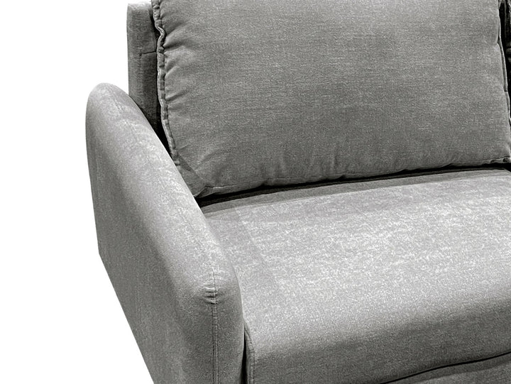 Banton 3-Seater Stationary Sofa In Fabric Upholstery - Dark Grey