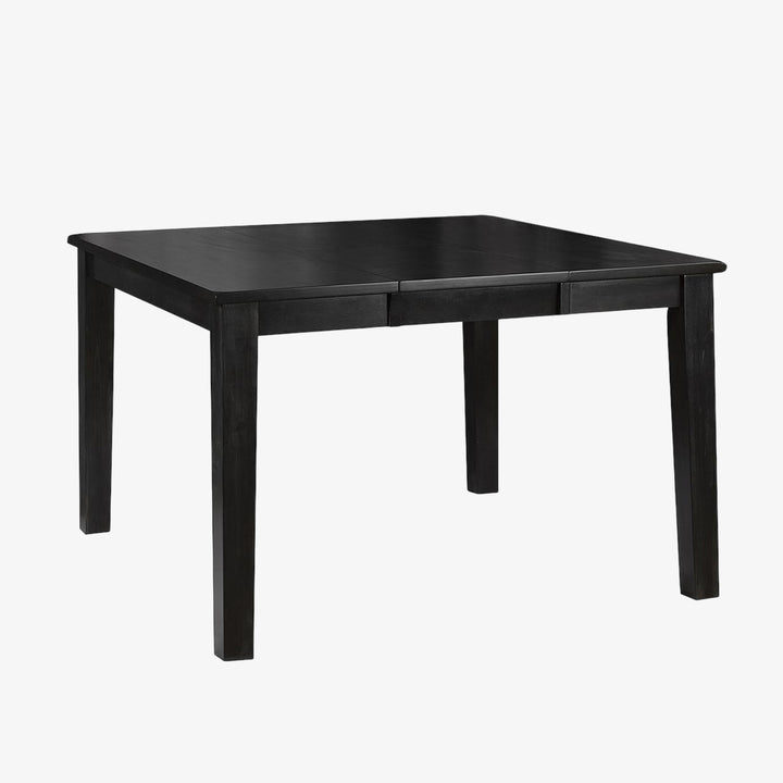 Nova Wooden Dining Table Set For 6 With Fabric Upholstered Chairs - Dark Grey | Mid-Century Modern, Pub-Height, Durable, Extendable & Comfortable