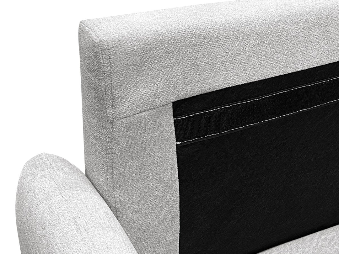 Banton 3-Seater Stationary Sofa In Fabric Upholstery - Light Grey