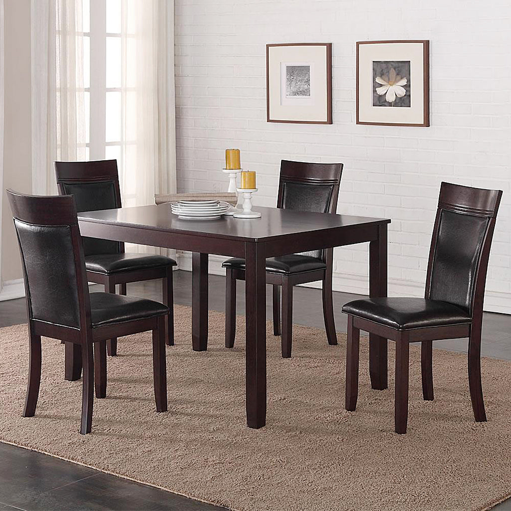 Terra Wooden Dining Chair (Set of 2) - Espresso/ Black | Mid-Century Modern, Built to Last and Comfortable