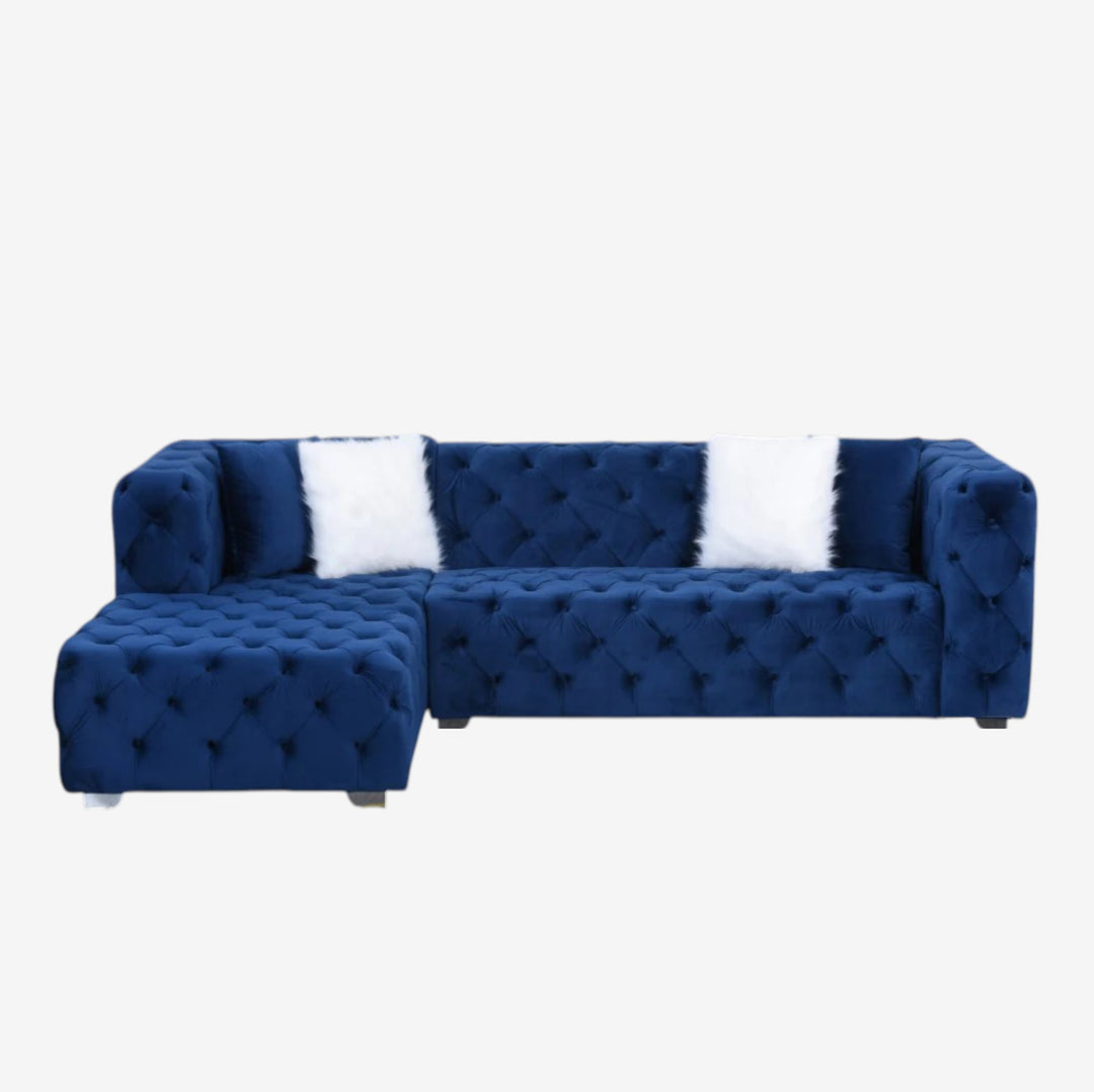 Supreme 3-Seater Sectional Sofa in Fabric Upholstery - Blue | Available In LHF/ RHF Configuration