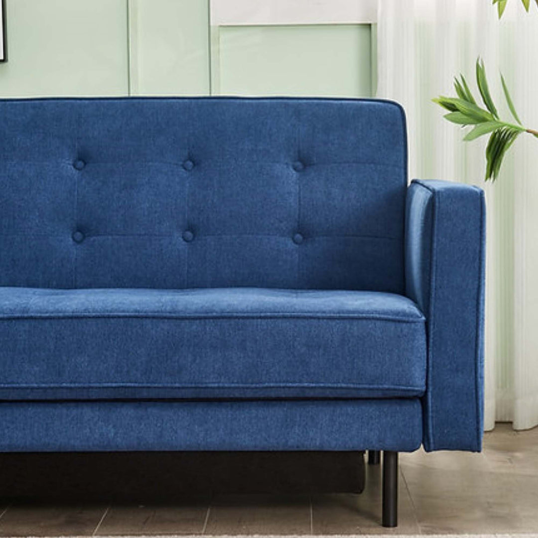 Zenith Fabric Upholstered Sofa Bed - Blue | Simplistic, Stylish, Durable & Comfortable