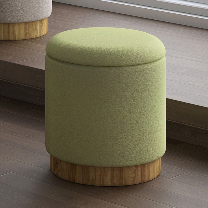 Kayla Fabric Upholstered Accent Ottoman With Storage - Sage | Sleek, Stylish, Durable & Storage Solution