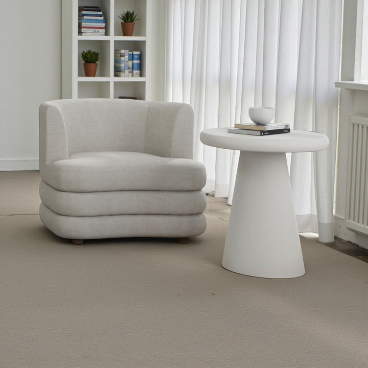 Opus Accent Chair in Fabric Upholstery - Beige | Timeless, Stylish, Comfy & Built to Last