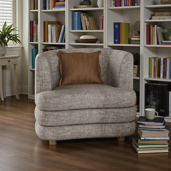 Opus Accent Chair in Fabric Upholstery - Taupe | Timeless, Stylish, Comfy & Built to Last