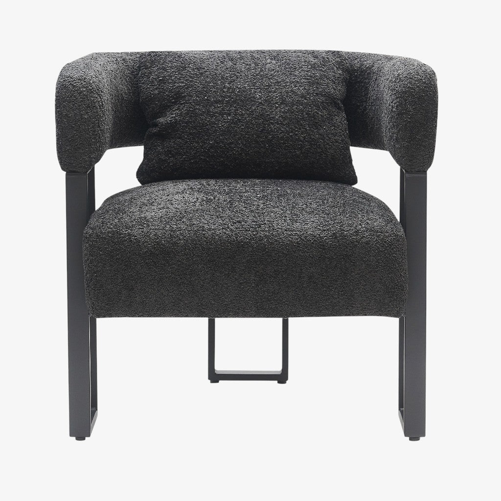 Aspen Metallic Accent Chair in Fabric Upholstery - Black | Timeless, Stylish, Durable & Comfortable