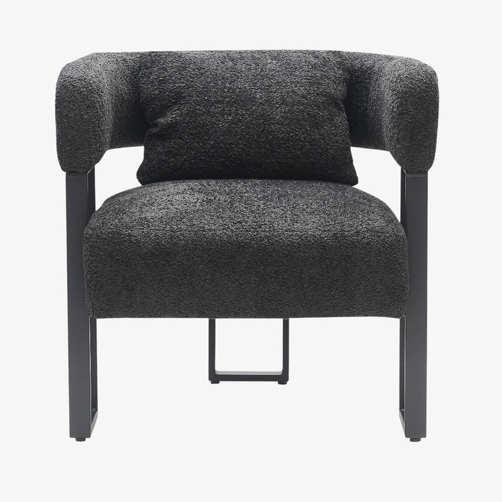 Aspen Metallic Accent Chair in Fabric Upholstery - Black | Timeless, Stylish, Durable & Comfortable