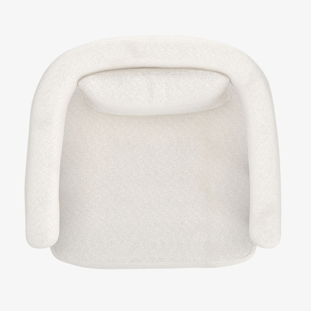 Aspen Metallic Accent Chair in Fabric Upholstery - Ivory/ Black | Timeless, Stylish, Durable & Comfortable