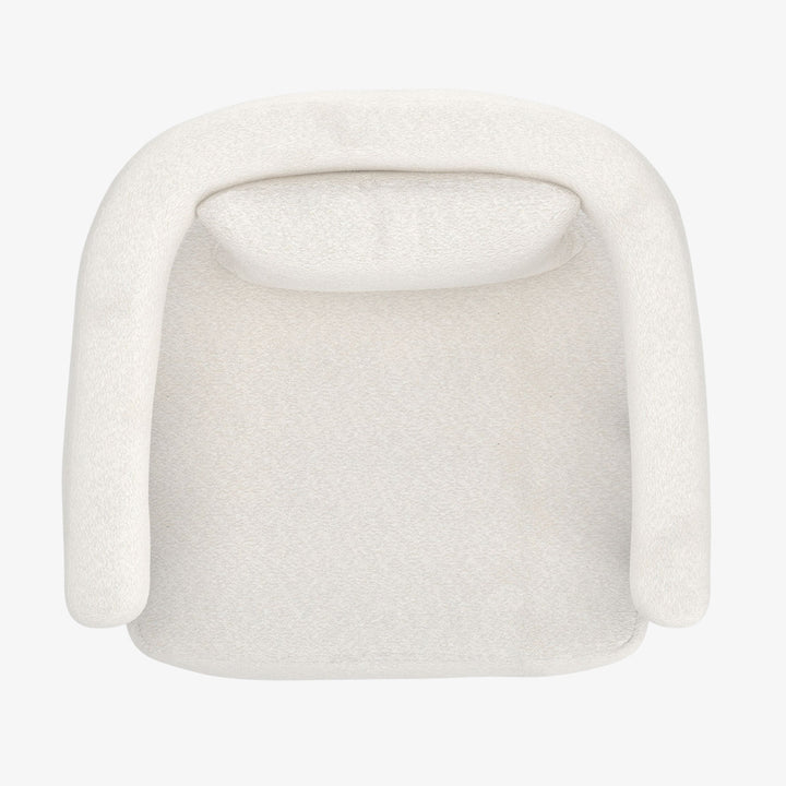 Aspen Metallic Accent Chair in Fabric Upholstery - Ivory/ Black | Timeless, Stylish, Durable & Comfortable