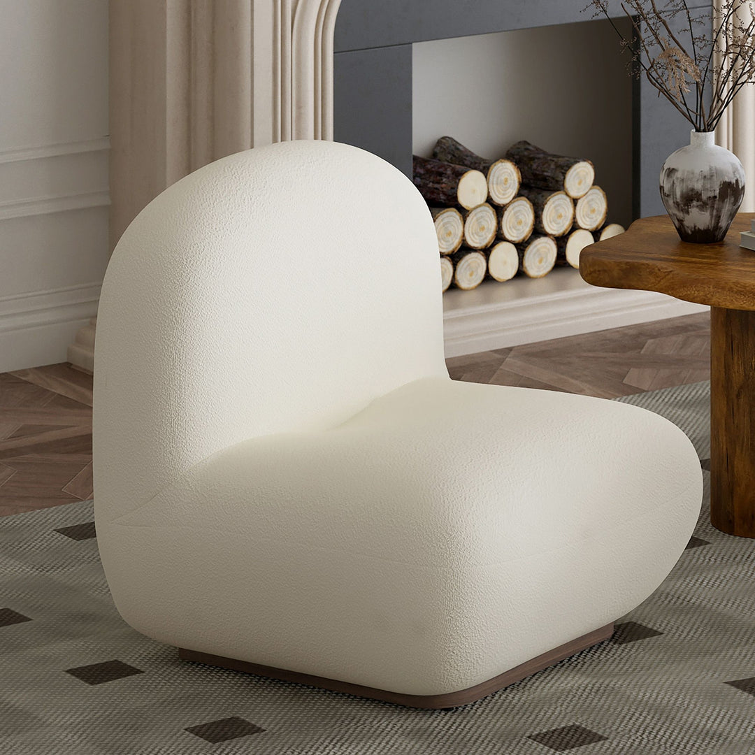 Vega Fabric Upholstered Accent Chair - Ivory | Modern, Stylish, Cozy & Built to Last