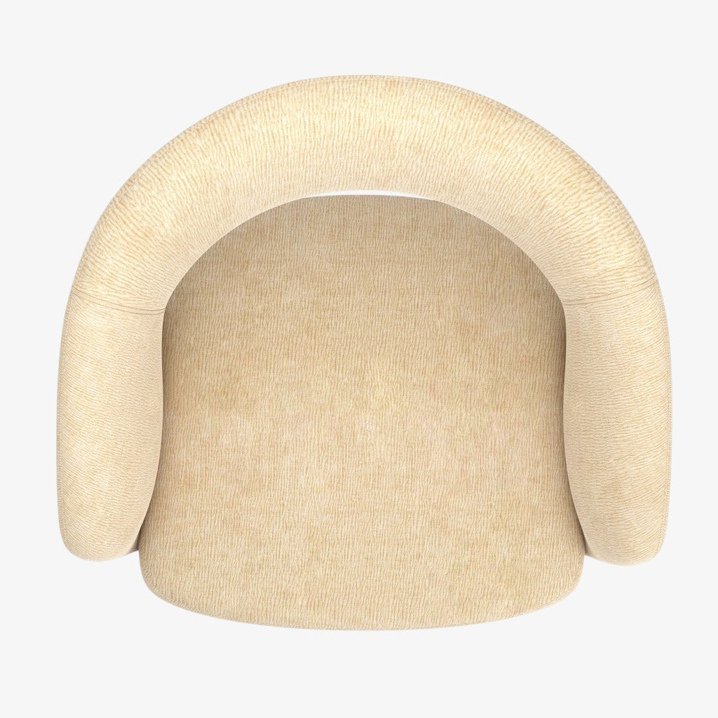 Venus Fabric Upholstered Accent Chair With Swivel Base - Beige | Timeless, Stylish, Comfortable & Durable