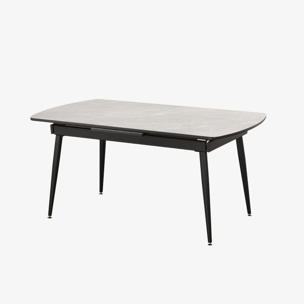 Haven Dining Table With Canvas Top - White/ Black | Timeless, Sleek, Extendable & Built to Last