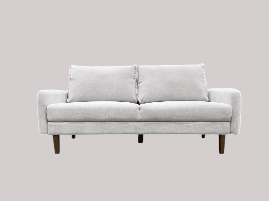 Banton 3-Seater Stationary Sofa In Fabric Upholstery - Light Grey