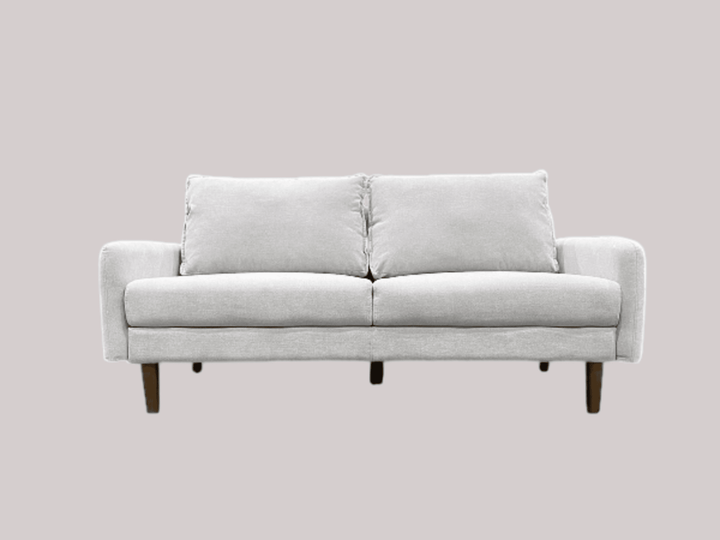 Banton 3-Seater Stationary Sofa In Fabric Upholstery - Light Grey