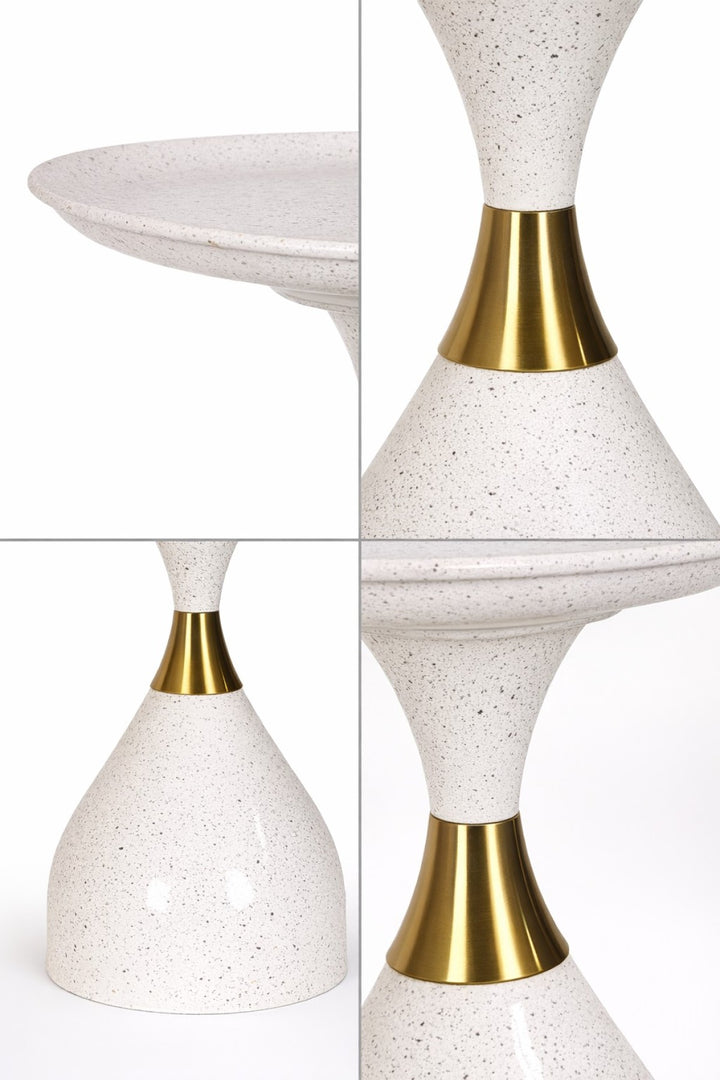 Apolo Stylish Sim Profile Accent Table In White Finish