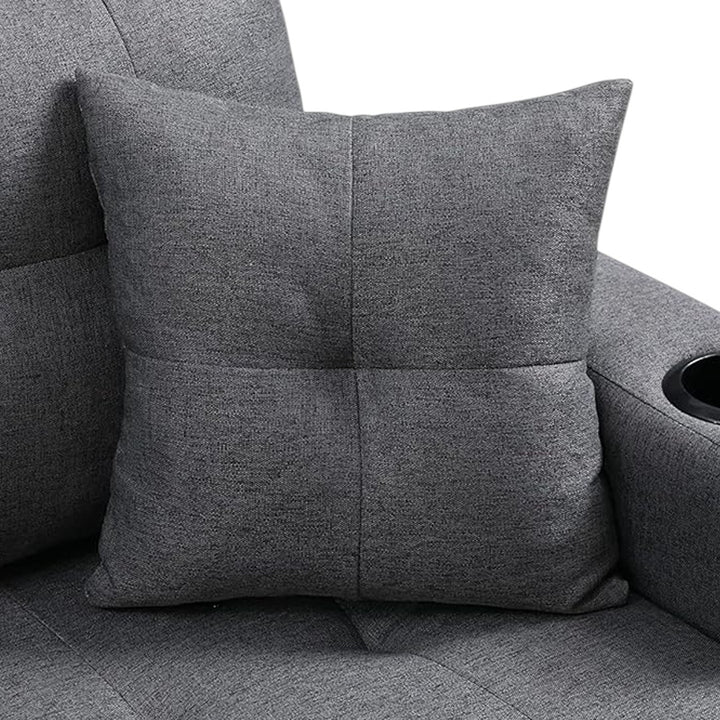 Radiant Fabric Upholstered Sectional Sofa with Storage Chaise - Grey |  Modern, Comfortable & Built to Last