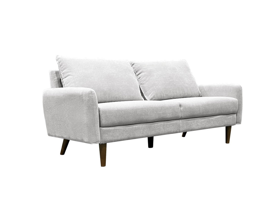 Banton 3-Seater Stationary Sofa In Fabric Upholstery - Light Grey