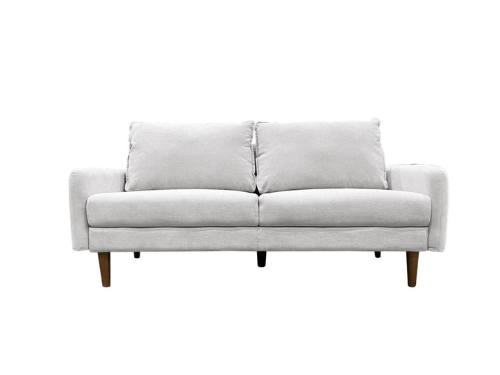 Banton 3-Seater Stationary Sofa In Fabric Upholstery - Light Grey