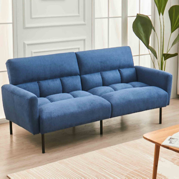 Ariston Fabric Upholstered Sofa Bed - Blue | Timeless, Durable & Comfortable