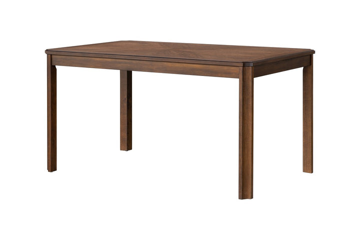 Steven 7-Piece Wooden Dining Table Set With PU Upholstered Chairs - Espresso