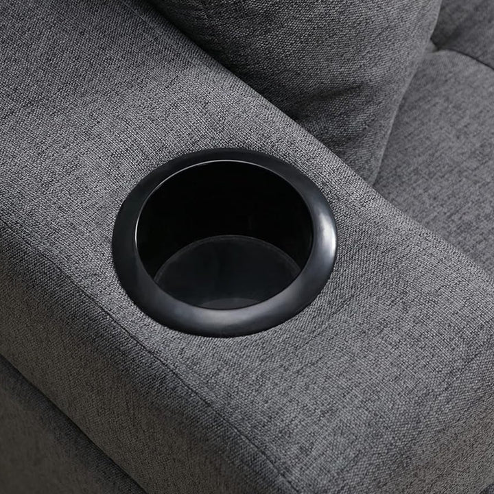 Radiant Fabric Upholstered Sectional Sofa with Storage Chaise - Grey |  Modern, Comfortable & Built to Last