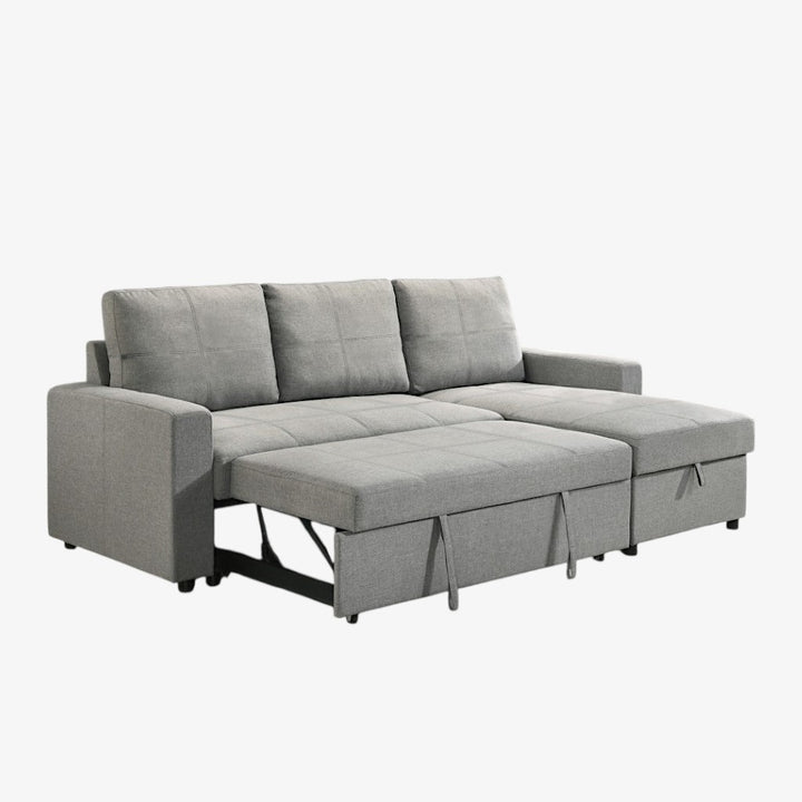 Canyon Fabric Upholstered Sectional Sofa Bed - Grey | Timeless, Durable, Reversible, Comfortable & Built to Last