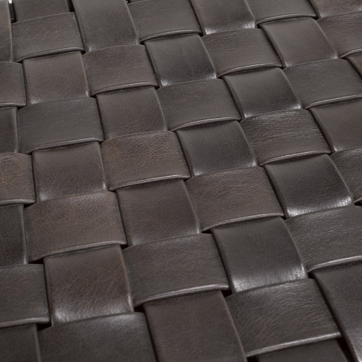 Rowan Wooden Dining Chair - Black | Rustic Style, Mid-Century Modern, Durable & Woven Leather Seating