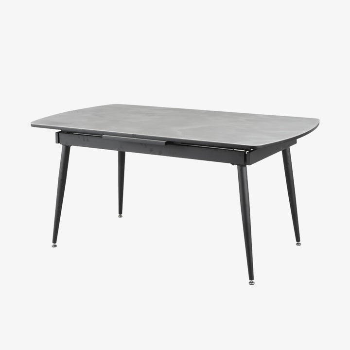 Haven Dining Table With Canvas Top - Light Grey/ Black | Timeless, Sleek, Extendable & Built to Last