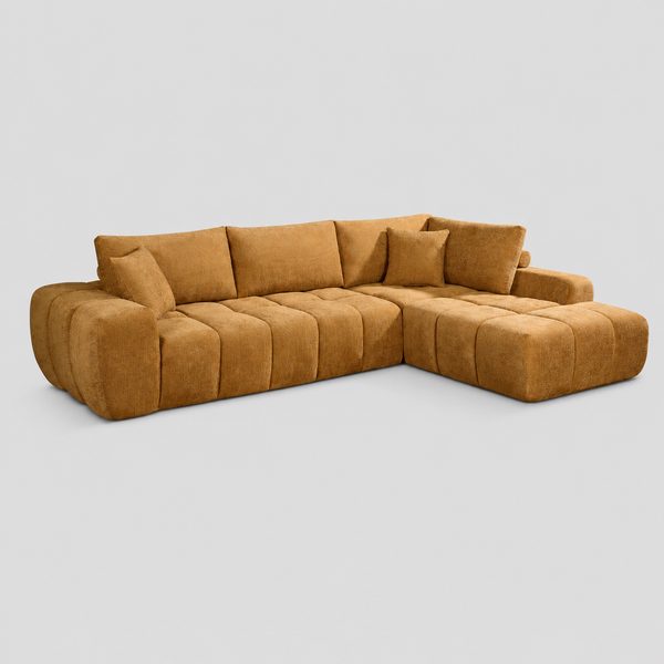 Caldris Compression Sectional Sofa with Pocket Spring & Foam Cushions
