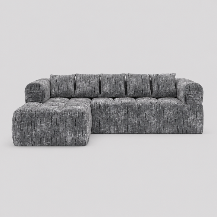 Caldris Modern Compression Sectional Sofa with Pocket Coil & High-Density Foam Cushions