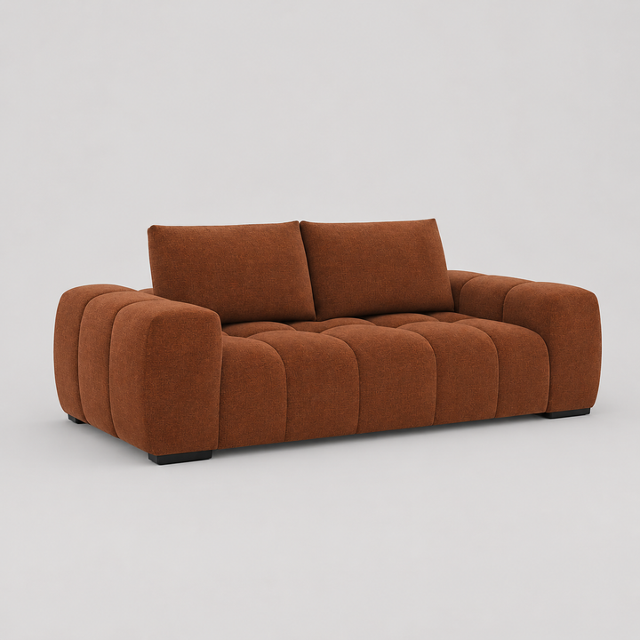Millstone Rust Brown Sofa – Premium Modern Comfort Seating with Plush Polyester Upholstery, Deep Seating And Contemporary Design for Living Room