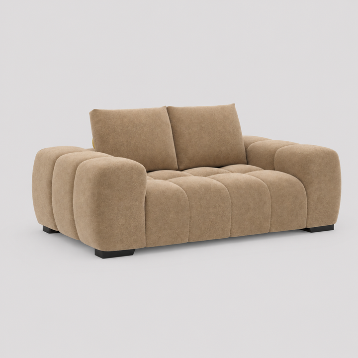 Stonebrook Taupe Love Seat – Premium Polyester Upholstery with Plush Cushioning, Deep Seating And Contemporary Design for Modern Living Room