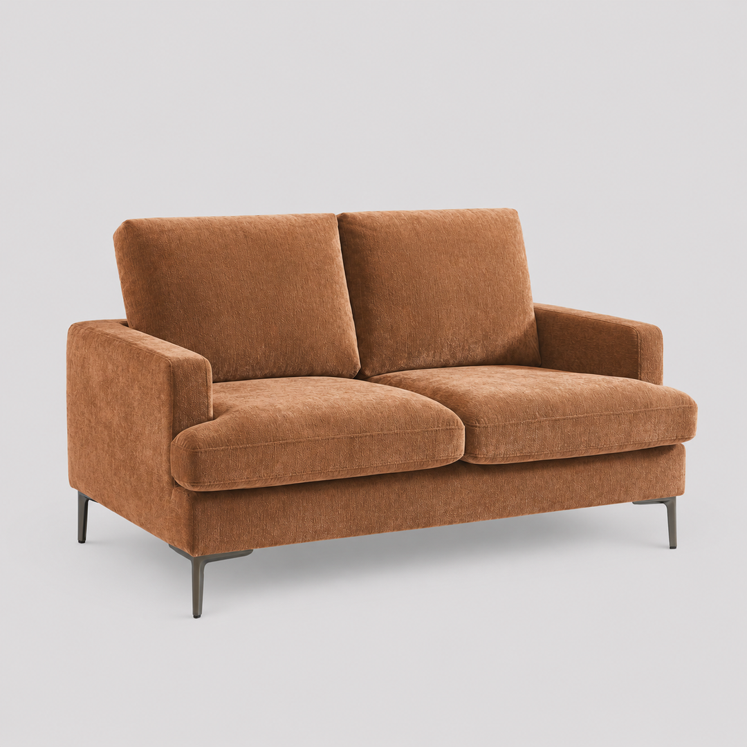 Yorkshire Brown Two Seater Sofa – Premium Textured Upholstery with Plush Cushioning, Pocket Spring Support And Contemporary Design for Modern Living Room