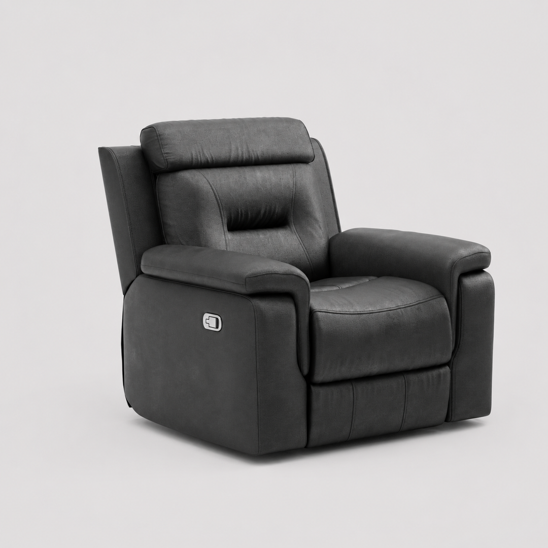 Aura Recliner – Premium Leather Upholstery with Plush Cushioning, Smooth Reclining Mechanism and Contemporary Design for Modern Living Spaces
