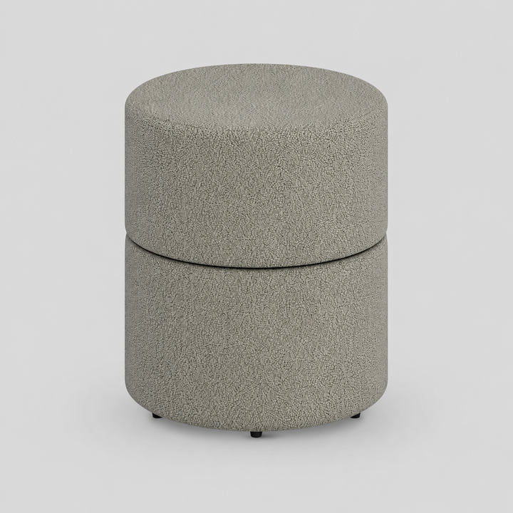 Beacon Accent Swivel Ottoman in Fabric Upholstery - Warm Grey | Stylish, Durable & Comfortable