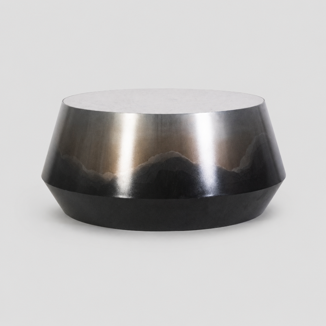The Royal Crest Luxury Marble Coffee Table with Geometric Metal Base, Sculptural Design & Rich Finish for Modern Statement Living Rooms