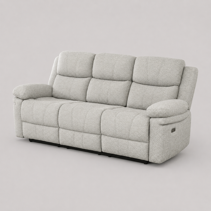 Opulence Recliner Sofa – Modern Dual Power Recliner with Center Console, USB Charging Ports and Premium Comfort Seating